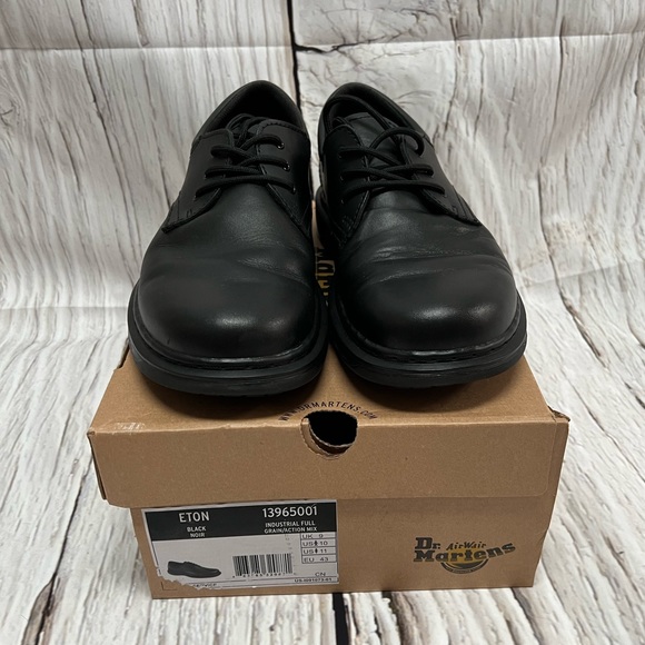 Dr. Martens Industrial Full Grain Black Oxford Shoes - size 10 - New In Box - Picture 2 of 10